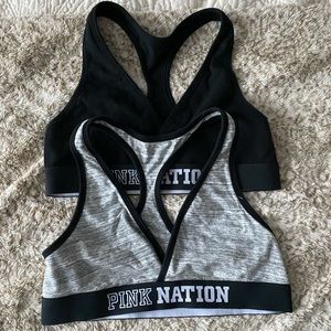 Victoria’s Secret PINK crossover front racer back sporty bralette set size M